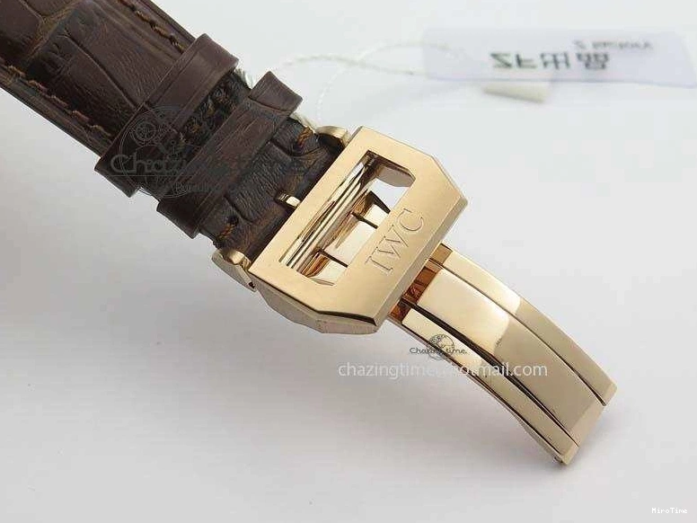 MIROTIME 0821 Portuguese Chrono RG IW371480 ZF 1:1 Best Edition White Dial On Brown Leather Strap A7750 V HighPerformance 7266